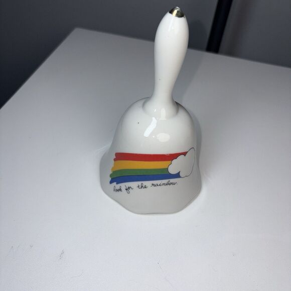 Unbranded Other - Look for the rainbow, Bell with Gold Trim  1980s Vintage, Pride, Positivity